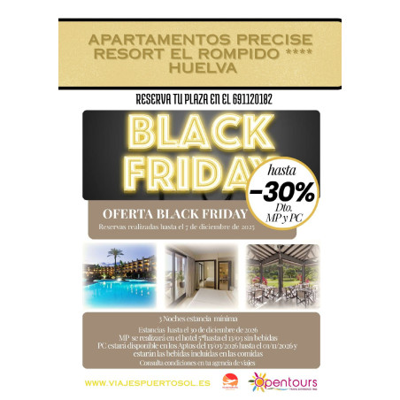 OFERTA BLACK FRIDAY. Apartamentos Precise Resort el Rompido 4 estrellas Huelva