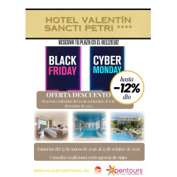 OFERTA BLACK FRIDAY. Gotel Valentín Sancti Petri 4 estrellas.