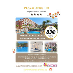Escapada a Playa Capricho 4★ – Roquetas de Mar - TODO INCLUIDO. Frente a la playa.